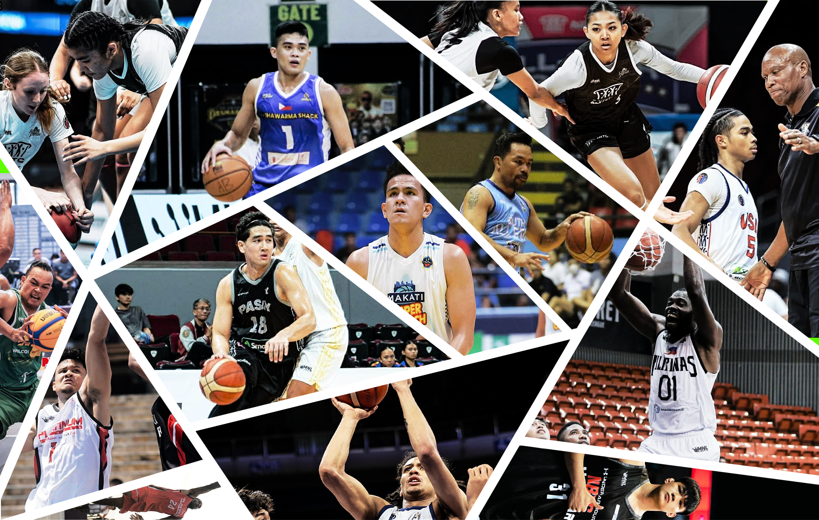 Basketball players competing at MNL Kingpin events